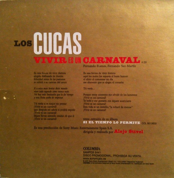 Contraportada de Vivir es un carnaval
